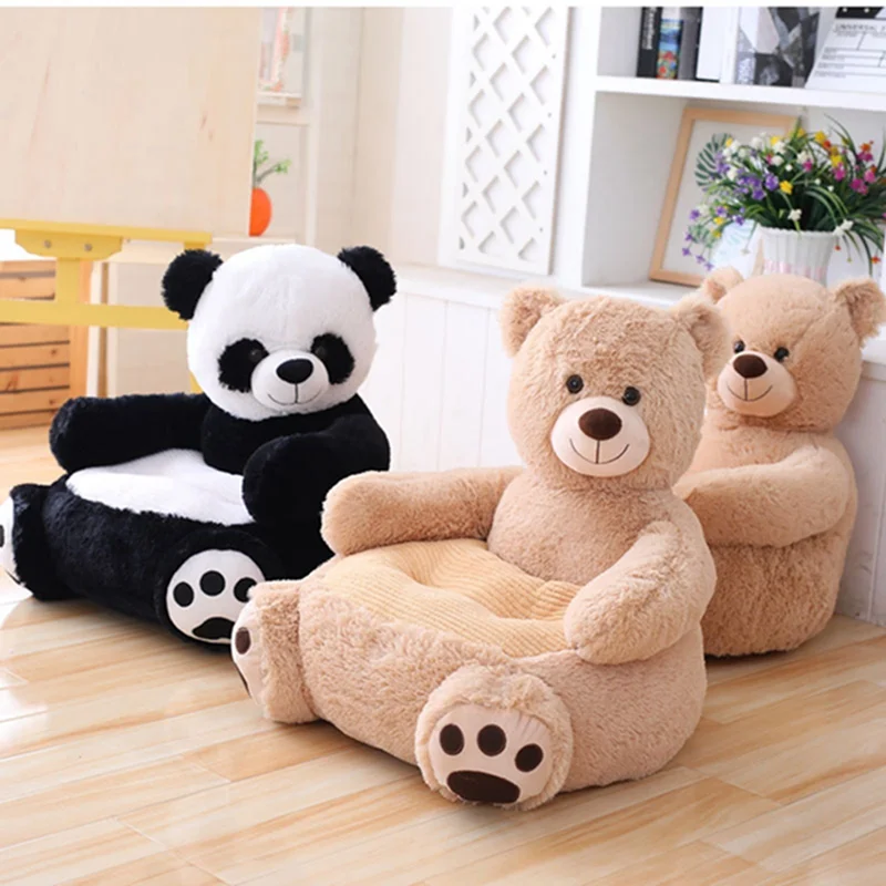 Wholesale stuffed bear duck panda animal shape floor plush play toy kids sofa chair