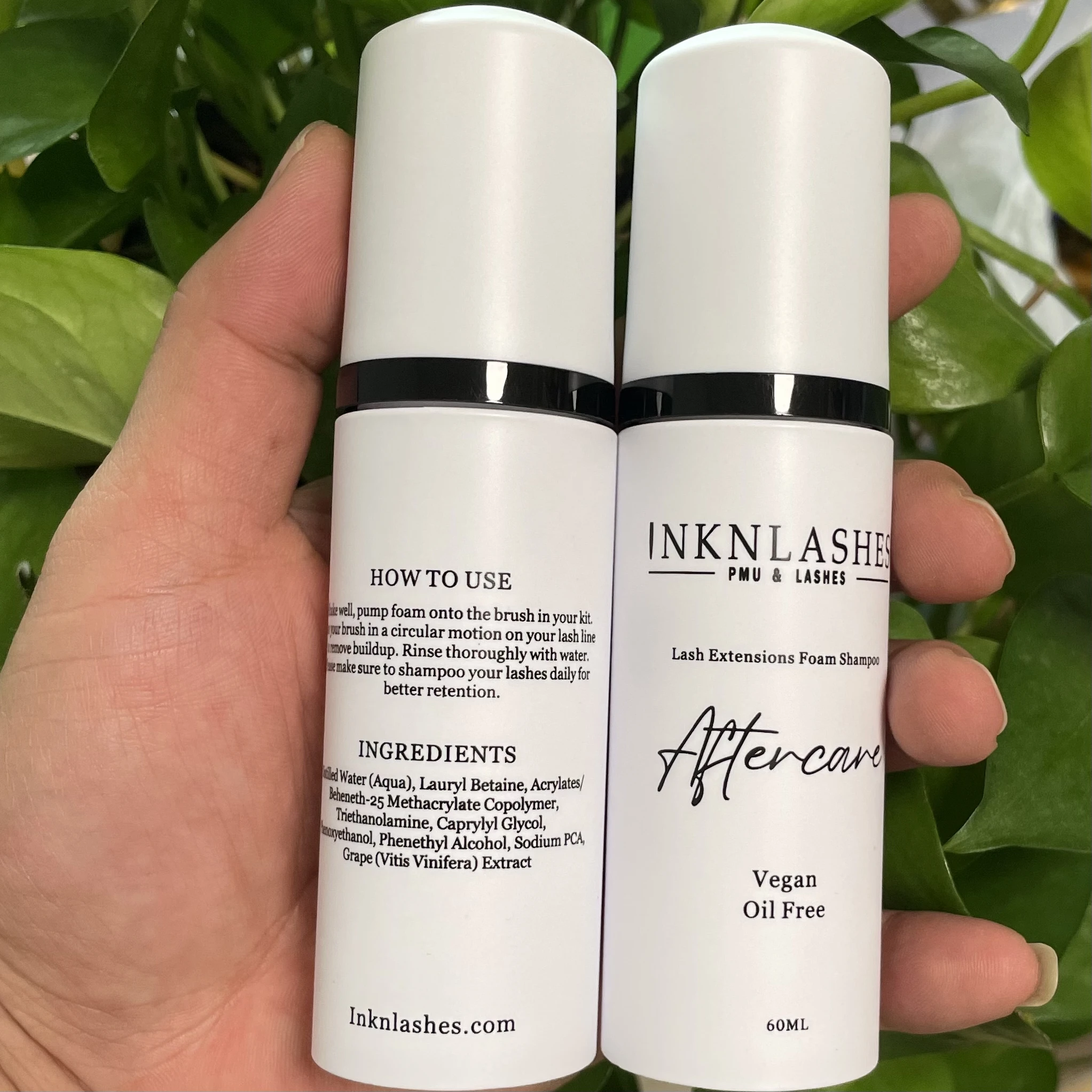 OEM 60ml Lash Cleanser for Oil Free Private Label Eyelash Extension Foam Lash Shampoo Kits Pink Bottle Shampoo Eyelash Shampoo