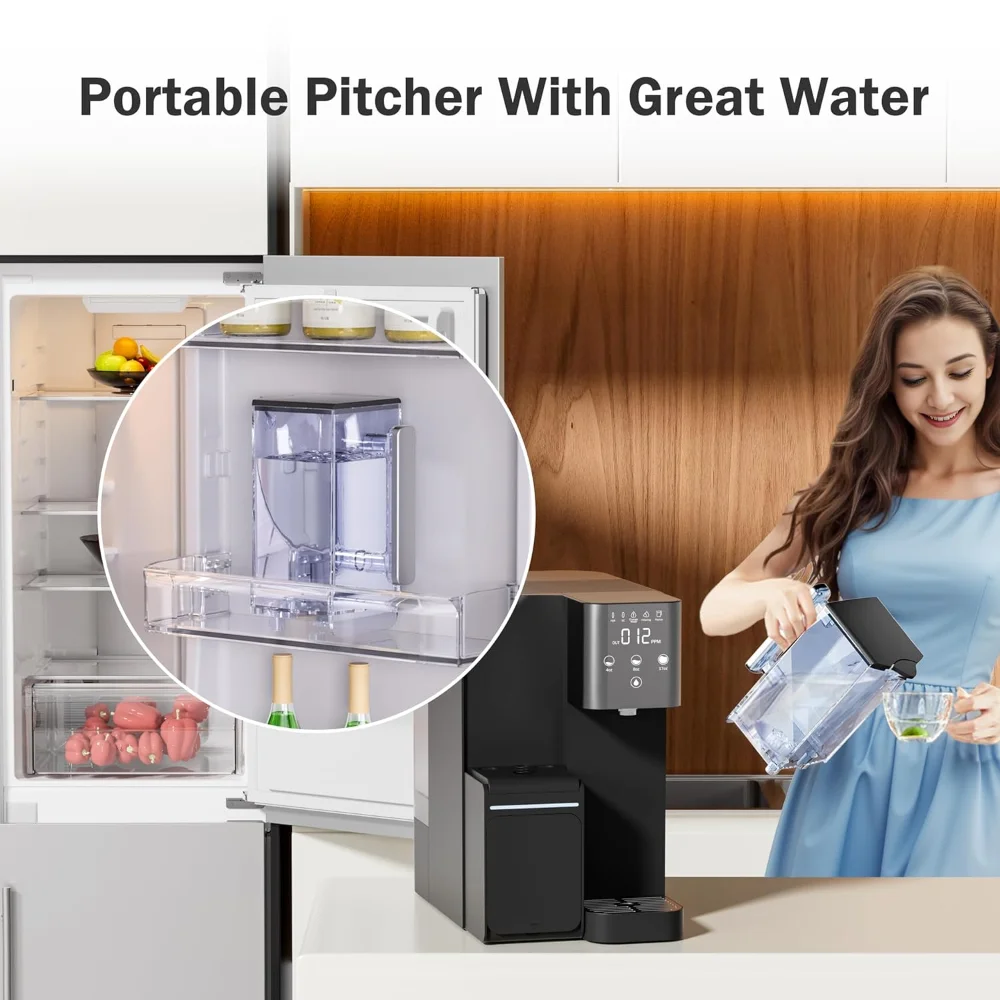 Commercial Electric Countertop Water Purifier Dispenser Hot Cold Warm & Ambient with Turn-Key Water Filters for Household Use