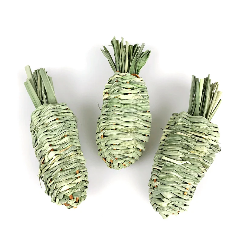 carrot woven chew grass balls toy Chew for Rabbits Durable Teething Play Ball Small Animals hamster Guinea Pig Hamster toy molar
