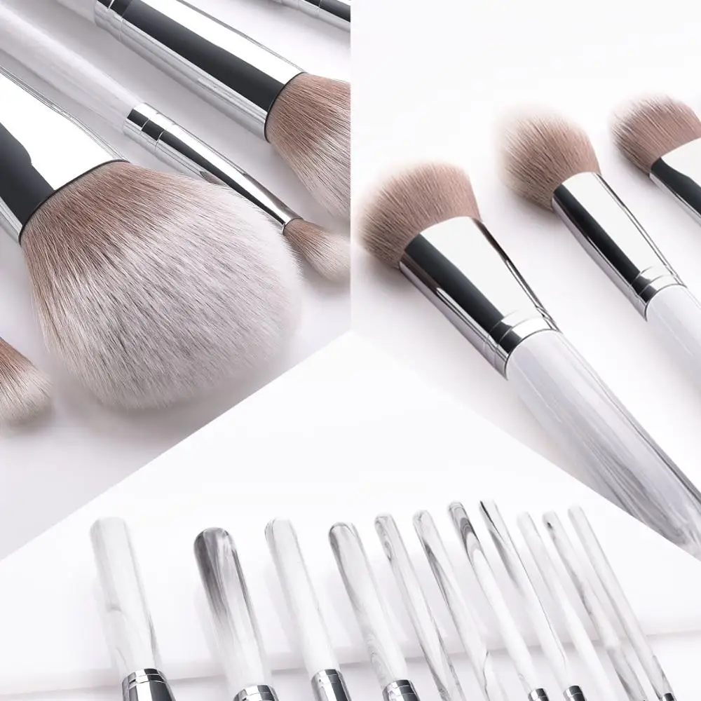 11pcs High Quality Makaeup Brush Personalized Makeup Brushes Set New Style Makeup Brush Aluminum Lip Gloss Private Label 2 Sets