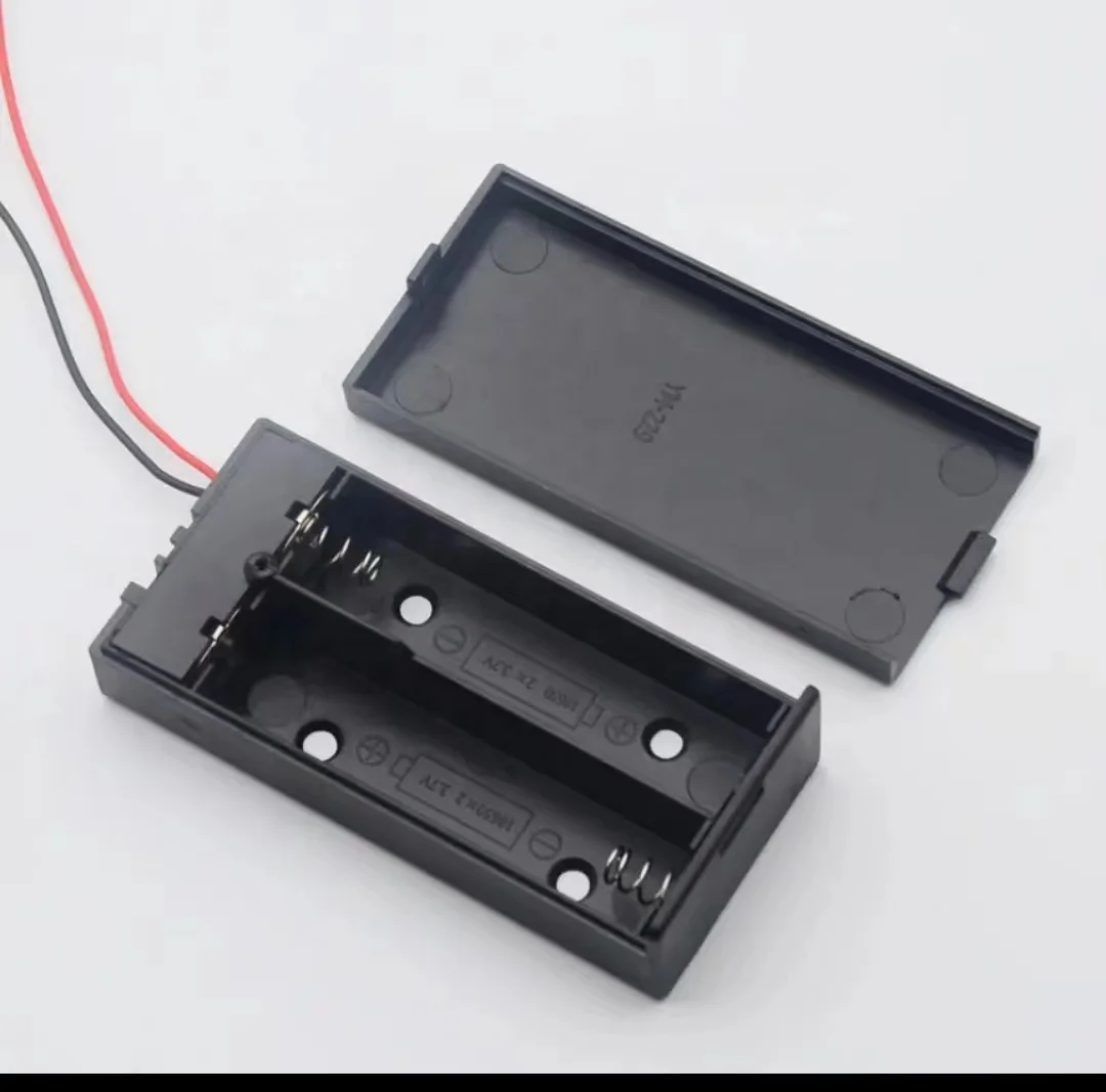Hot Selling 18650*2 Battery Holder Box with Cover Switch and Customized Terminal  Battery Holder/box/case User 18650 Battery