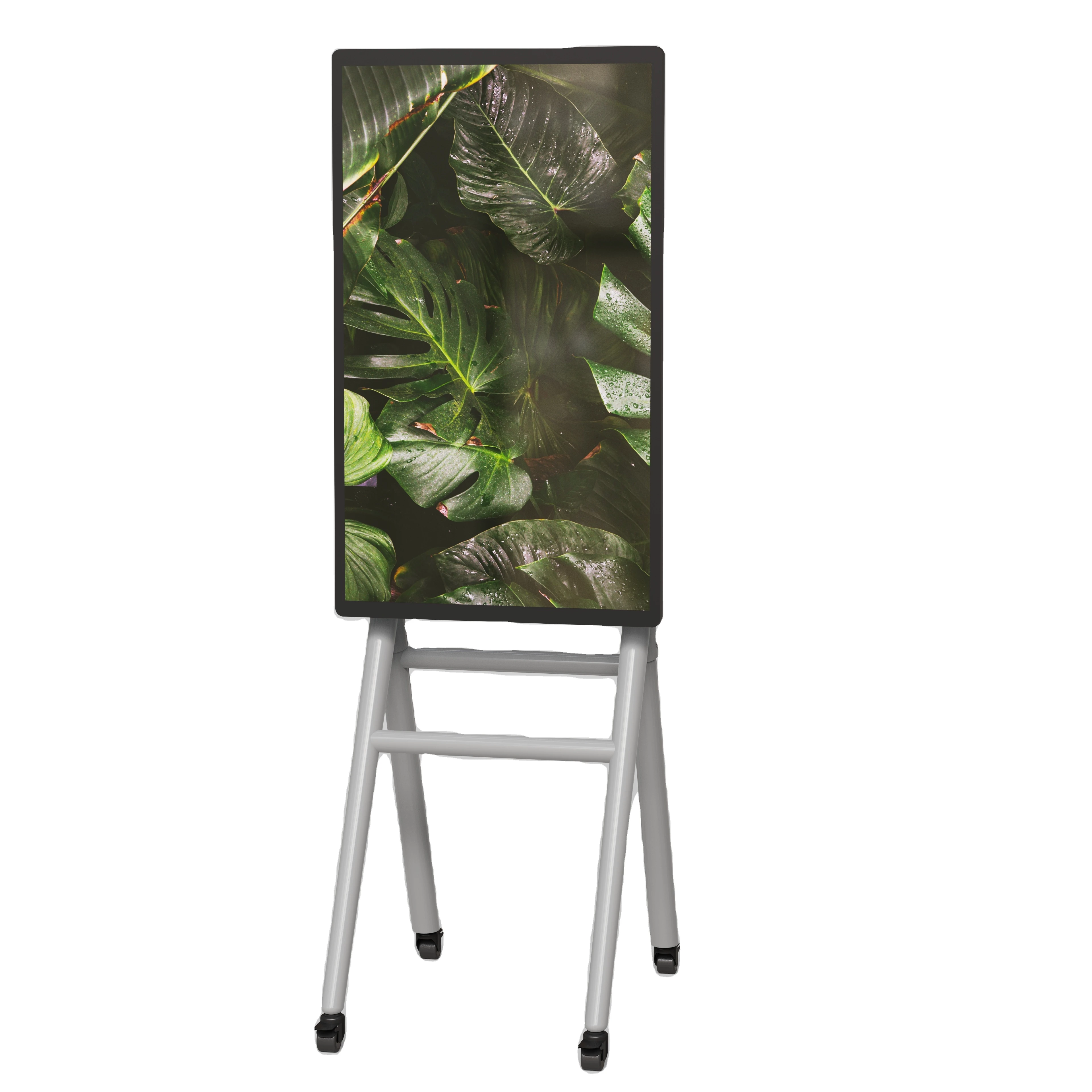 MWE Custom Wholesale Movable Mobile Digital Signage Kiosk with Stand Supports Projection Entertainment Screen