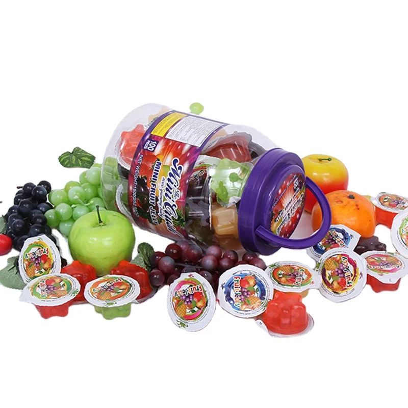 OEM Jelly candy 40pcs Round Jar  Fruit Jelly Pudding Cup for Kids