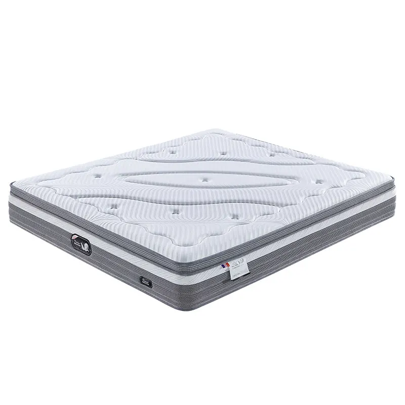 King Bedding Mattress Custom Size Roll Up Comfortable Memory Visco Gel Foam Luxury Spring Mattress With Ice Silk Fabric