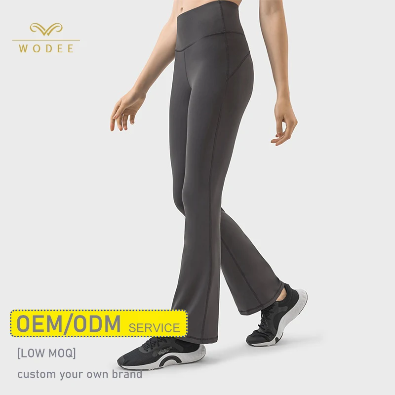 Custom nude leggings soft comfort lulu yoga flare pants for women