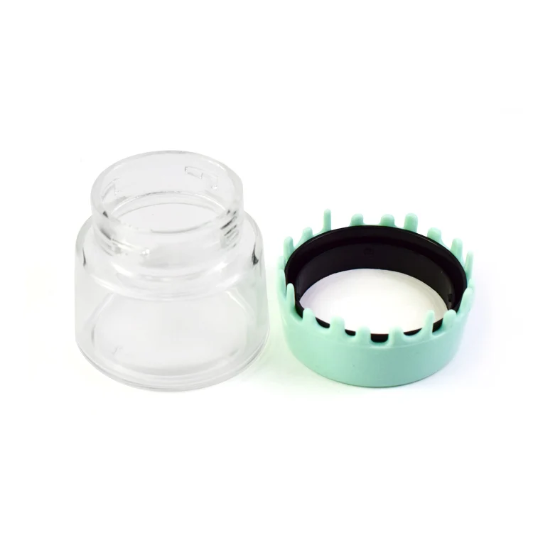 Smell Proof Airtight Child Resistant New Design Water Drip 3oz 90ml Cone Type Glass Flower Storage Jar With Cr Lid