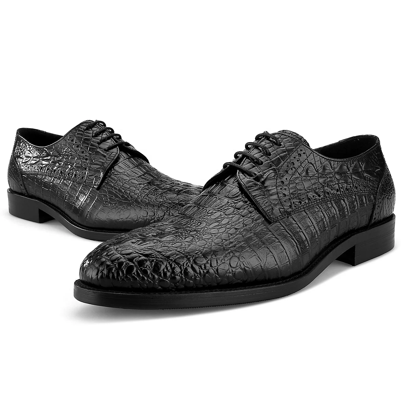 
High Quality Official Formal Men Derby Shoes Business Crocodile Print Men Dress Shoes Men Leather Shoes 