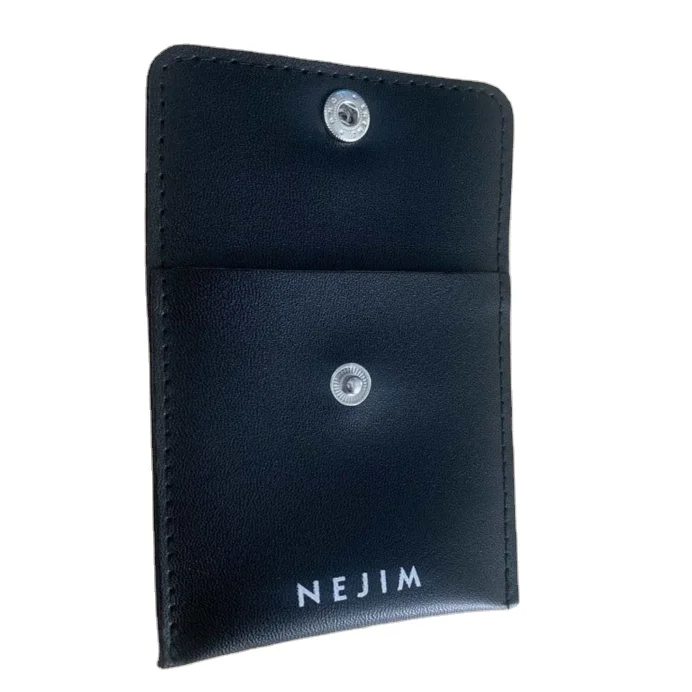 Custom small drawstring faux Leather pouch for jewelry gift jewelry pouch