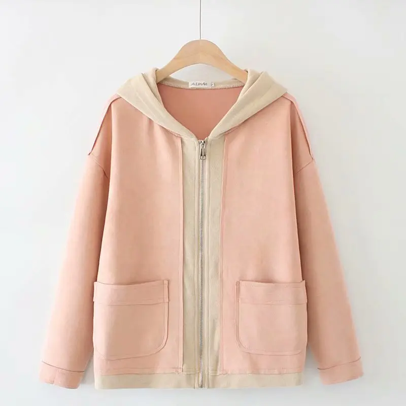 Spring and autumn Korean style fresh three-color solid faux suede jacket women winter coat