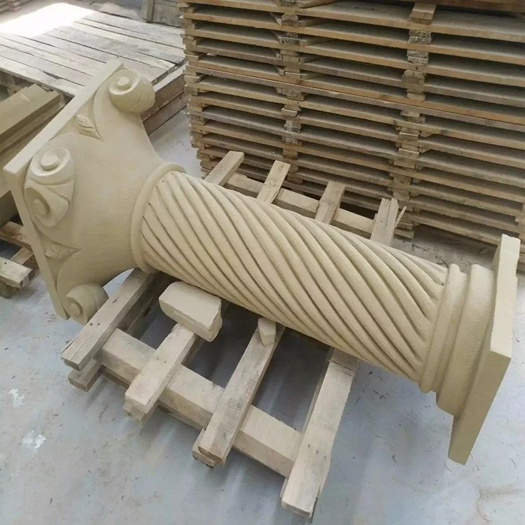 Factory Natural Roman SandStone Pillars Columns For Customized Design Sale