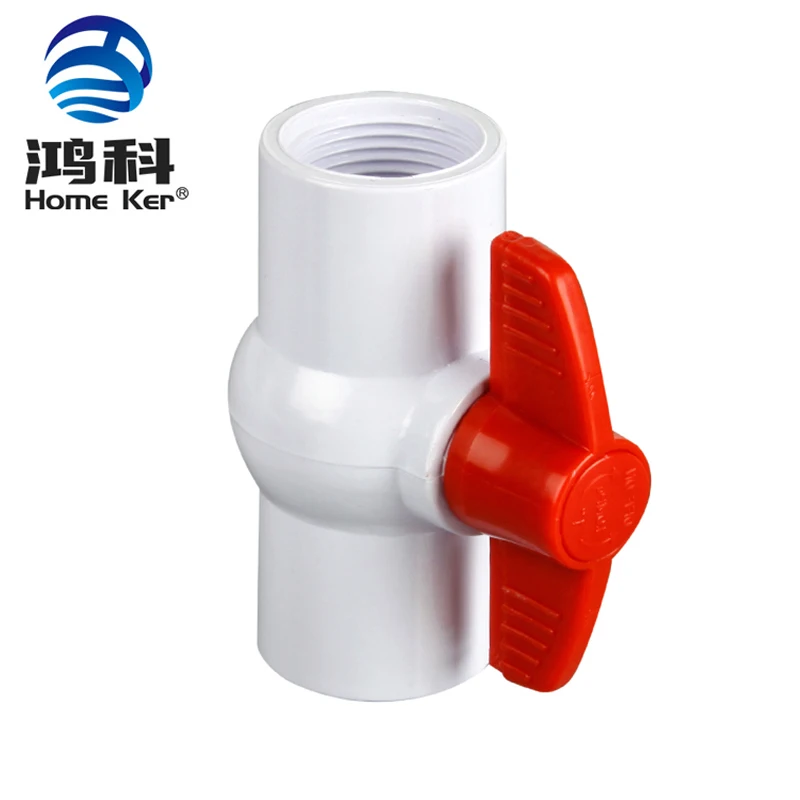 China Supplier High Quality Pipe Fitting Plastic Plumbing Material Fitting Newest Pvc Ball Valves