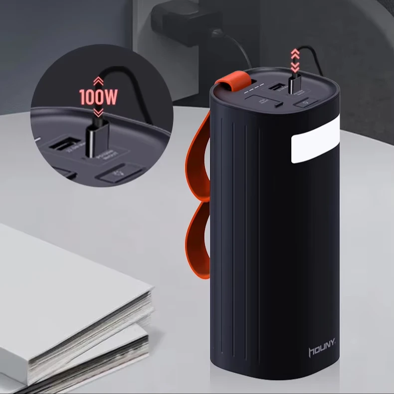 Outdoors Cars jump starter USB-A 22.5W PD200W Fast Charging 12V 60000Mah LED lithium lifepo4 battery Portable Power Station
