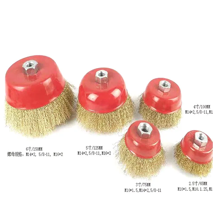 High Quality Crimped 3inch 4inch steel wire cup brush for Remove Rust,Paint