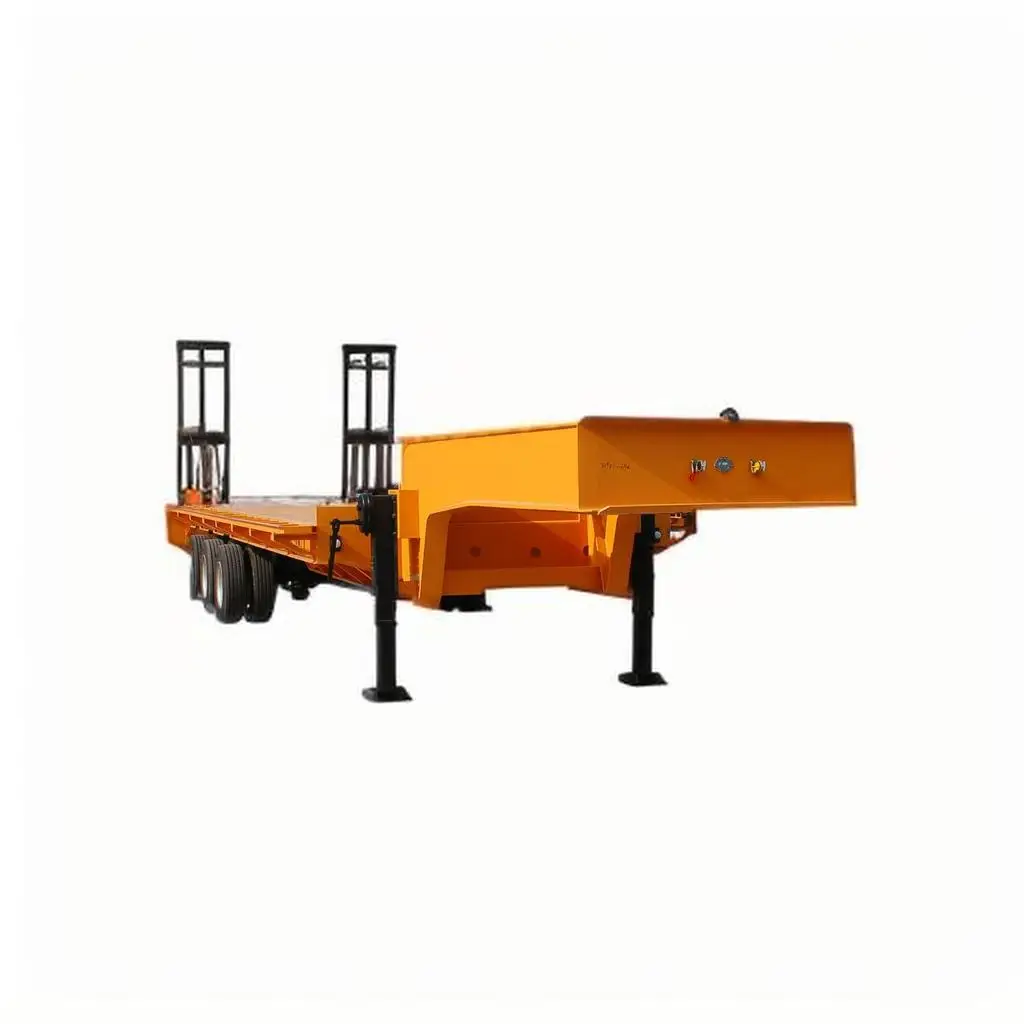 3 axles Low Bed Trailer 40-60 ton Lowboy/Lowbed Loader Low Bed Semi Trailer for Africa country