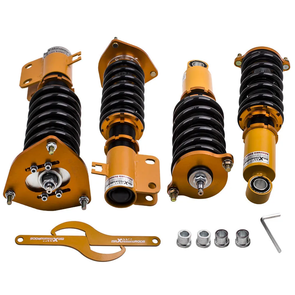 MaXpeedingrods Tuning Coilover Suspension for Subaru Legacy 1999-2004 BE Shocks Strut 24 Steps Adjustable Damper