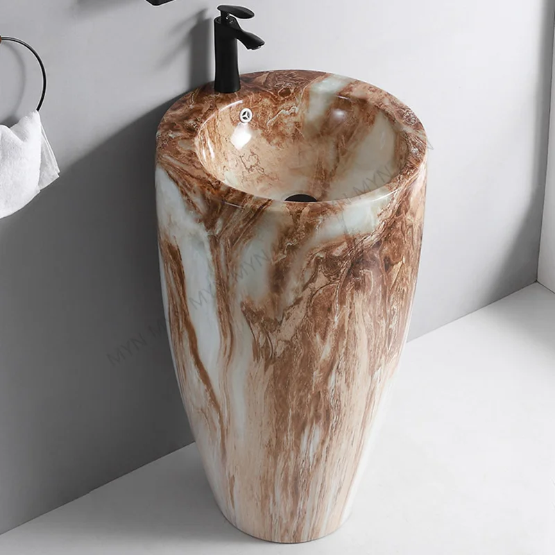 Modern Design Stone Freestanding Sink Marble Bathroom Sink Hand Wash Basin