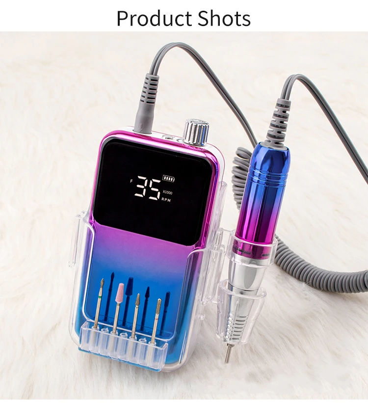 E File Nail Drill Machine 35000rpm Professional Rechargeable Brushless Motor Nail Drill Machine Strong