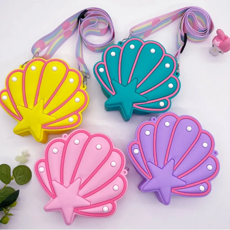 Candy colors Silicone handbag chain shoulder girls purses kid bag mini silicone purse women Korean Fashion bags