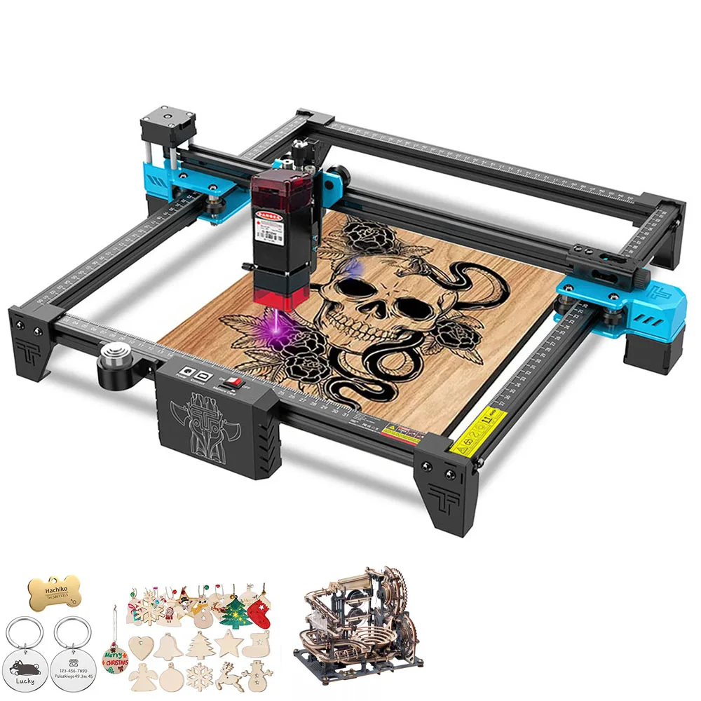 Лазерный гравер TWOTREES, резак 10 Вт TTS10, автоматический лазерный гравировальный станок с ЧПУ для дерева и металла