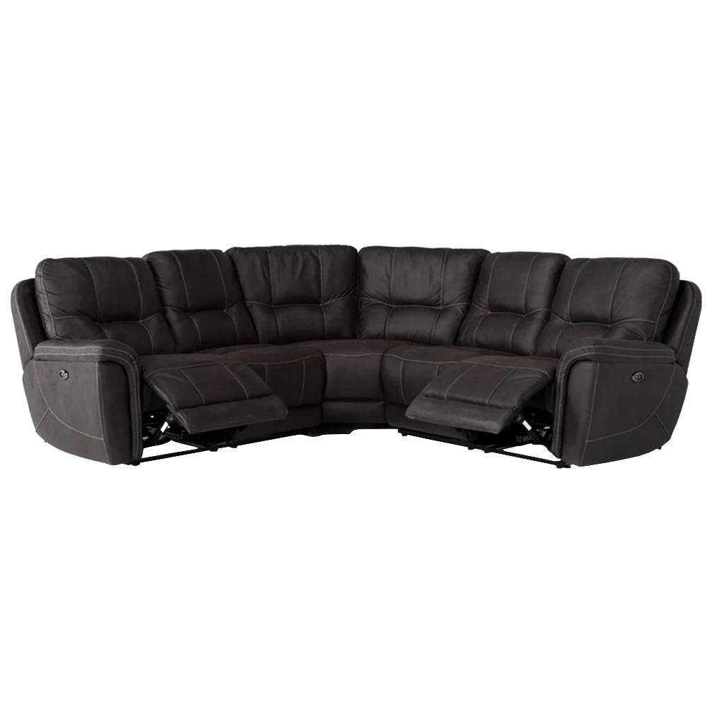 XIHAO Casual Contemporary L-shaped Power Reclining Sectional Leather Recliner Sofa Set Furniture Luxury