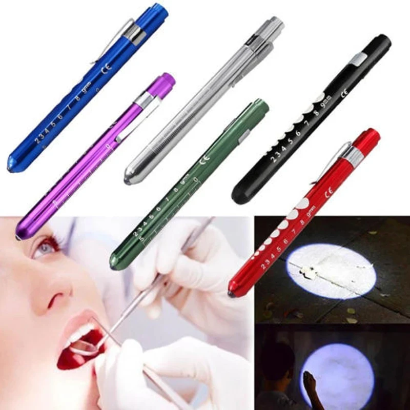 Hot Sale Pocket Mini Medical Light Pen Light White/Yellow LED Penlight Doctor Nurse Medical Aluminium Alloy Pen Torch
