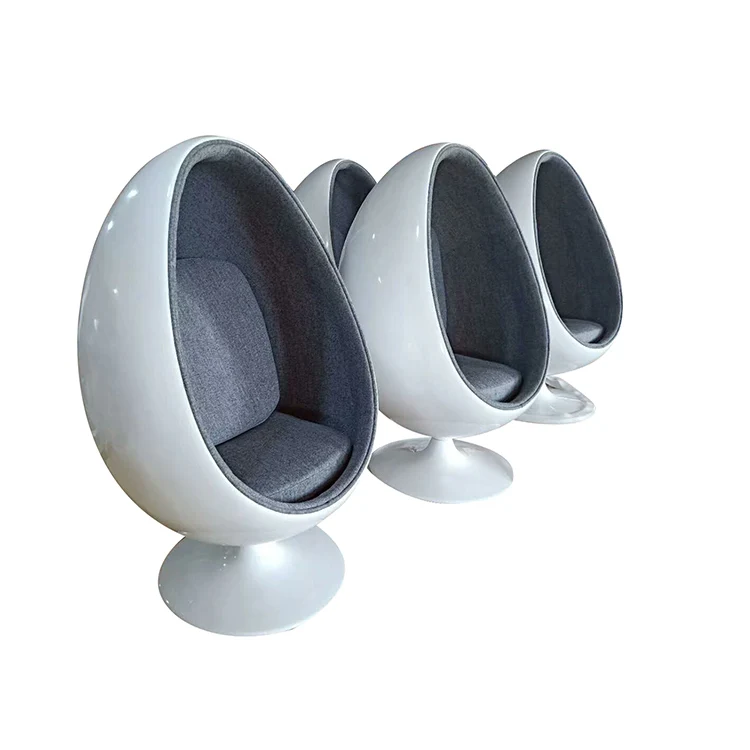 Factory Direct Sales Fiberglass Shell Beautiful Appearance Egg Chair Outdoor Furniture With Stand