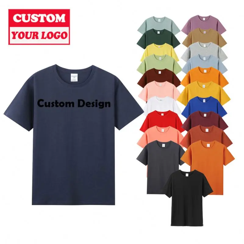 Trade Assurance 1 Color Logo 220 Gsm Cotton T Shirt Sweat Absorbing 220 Gsm Cotton T Shirt