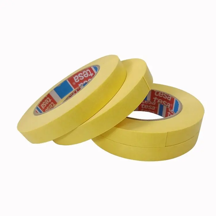 Die cut tesa 4434 0 67 мм желтая усиленная плоская бумажная пескоструйная Защитная Маскировочная лента