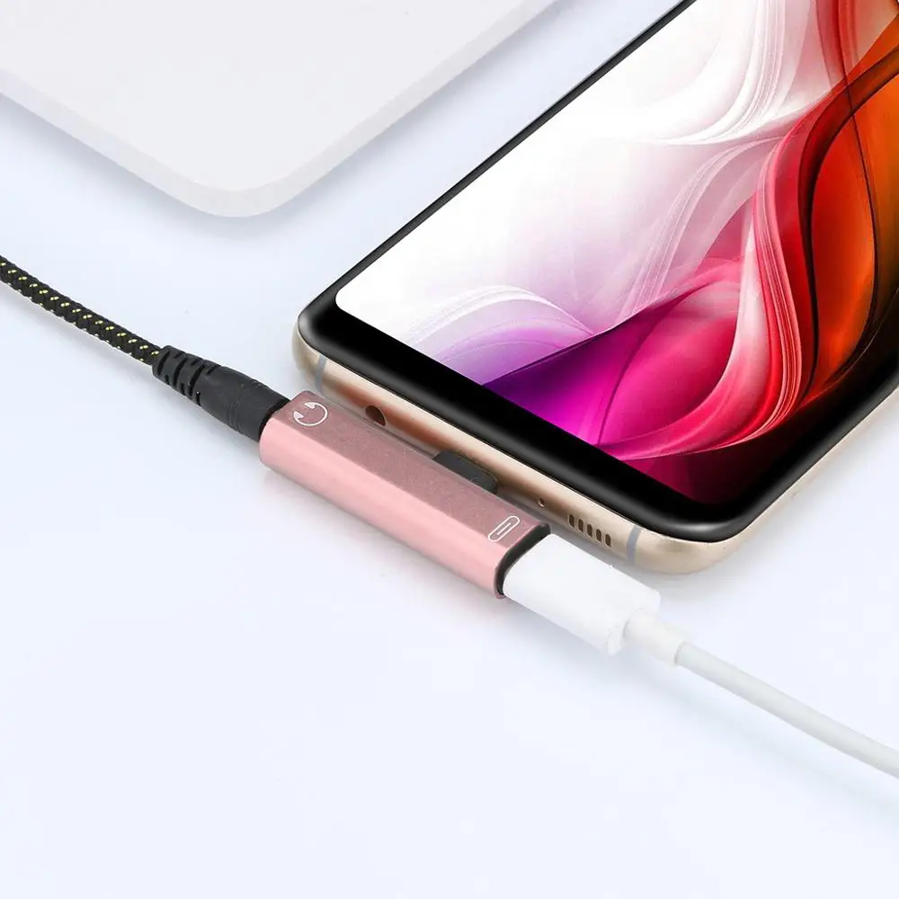  Адаптер 2 в 1 Type C 3 5 мм адаптер USB наушники аудио зарядный для Huawei