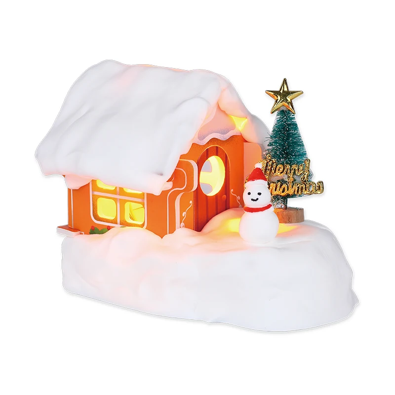 Hot Sale Puzzle Handmade Crafts Christmas Snow House Glowing Science  kits Educational Toys