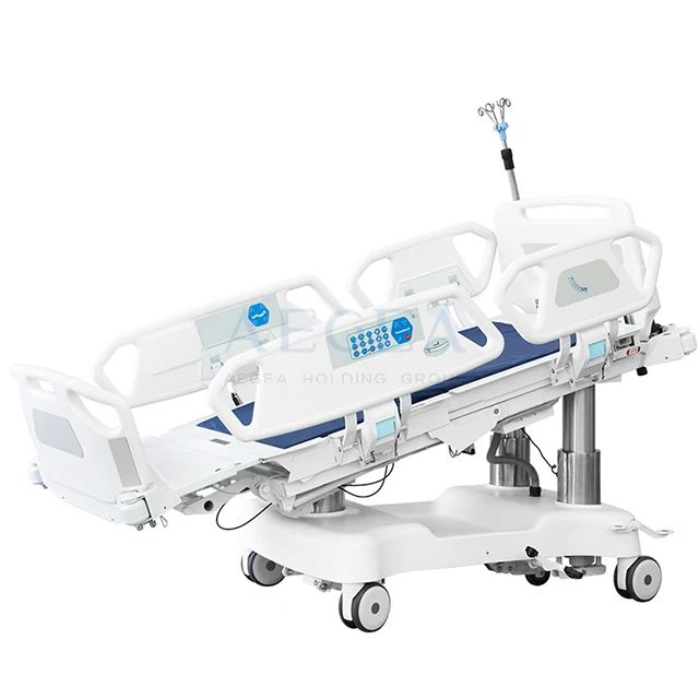 AG-BR006 Luxurious medical bed 9 function furniture icu electric hospital bed price with cpr function