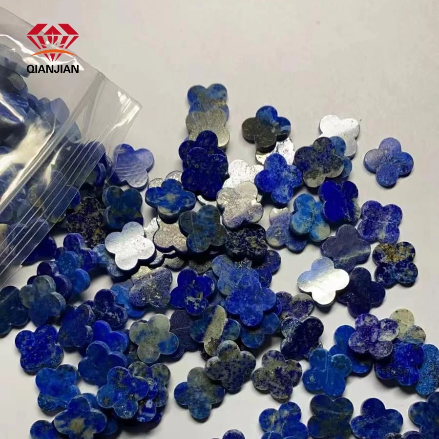 Qianjian Hot Sale Jewelry Colorful Agste Stone Tiger Eye Loose Four Leaf Clover Stone