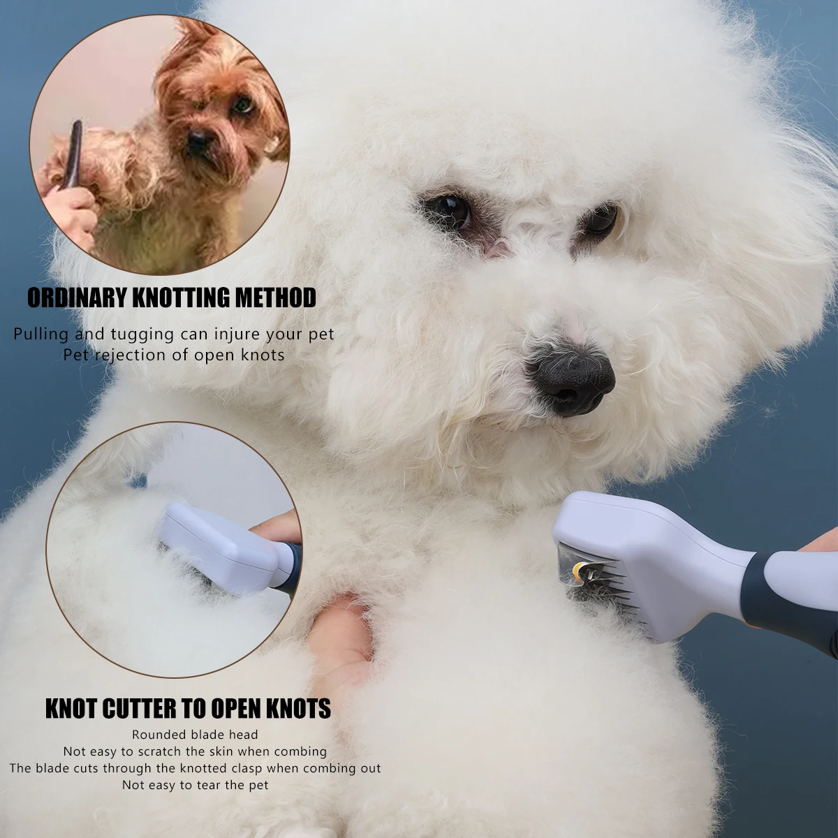 Factory Wholesale Custom Logo Cat Hair Remover Comb Dog Dematting Rake Comb Pet Grooming Comb