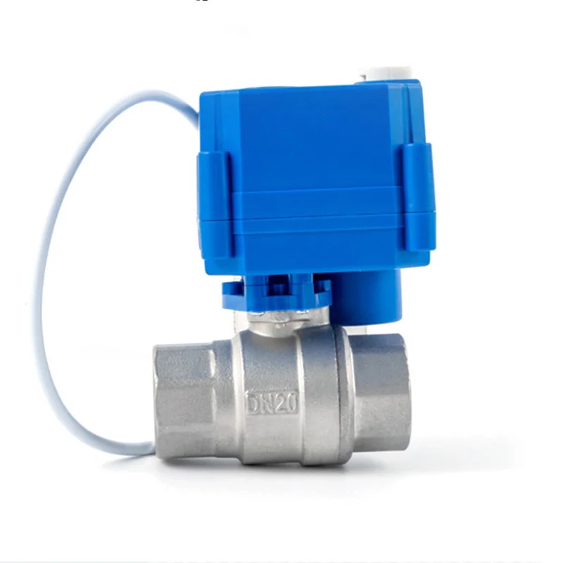 DN15 DN20 DN25 Water Control Valve DC12V DC24V 2 Way Mini Motorized Ball Valve with Manual Switch