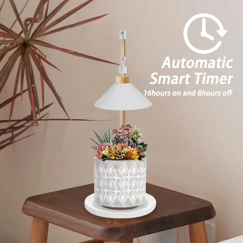 J&C LED indoor grow light full spectrum plant growing Lamp height Adjustable detachable with timer