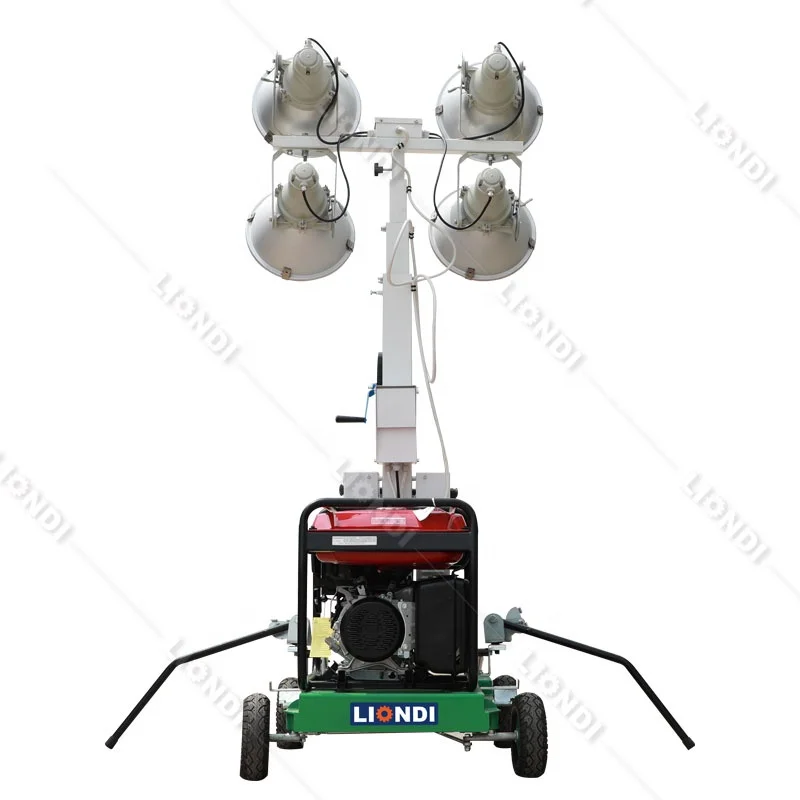 400w/1000W, metal halide lamp/LED lighting hydraulic high mast indoor and outdoor mobile 5 meters light tower