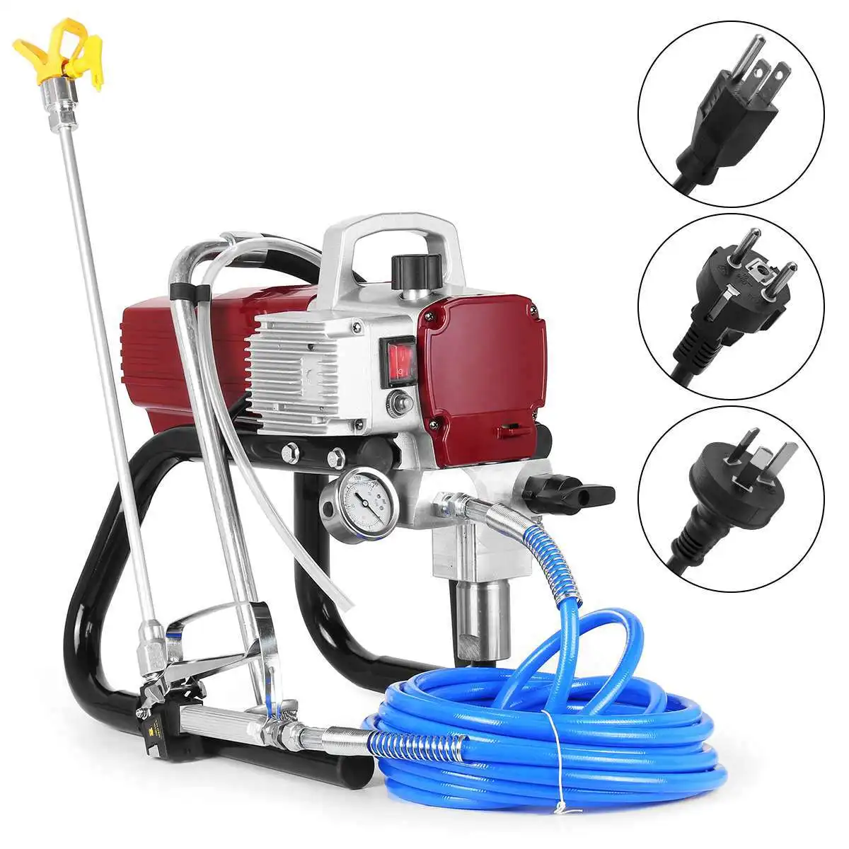 High-Pressure Airless Spray Paint Machine Professional Spraying Gun Industrial Wall Electric Painting Sprayer