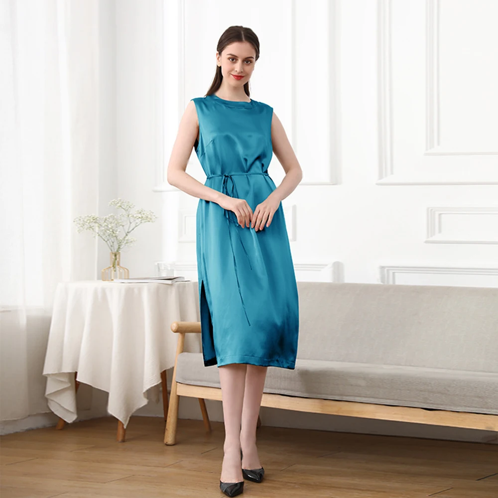 Wholesale Mulberry Silk Sleepwear Luxury Nightgowns 100% Silk Night Dress  For Women
