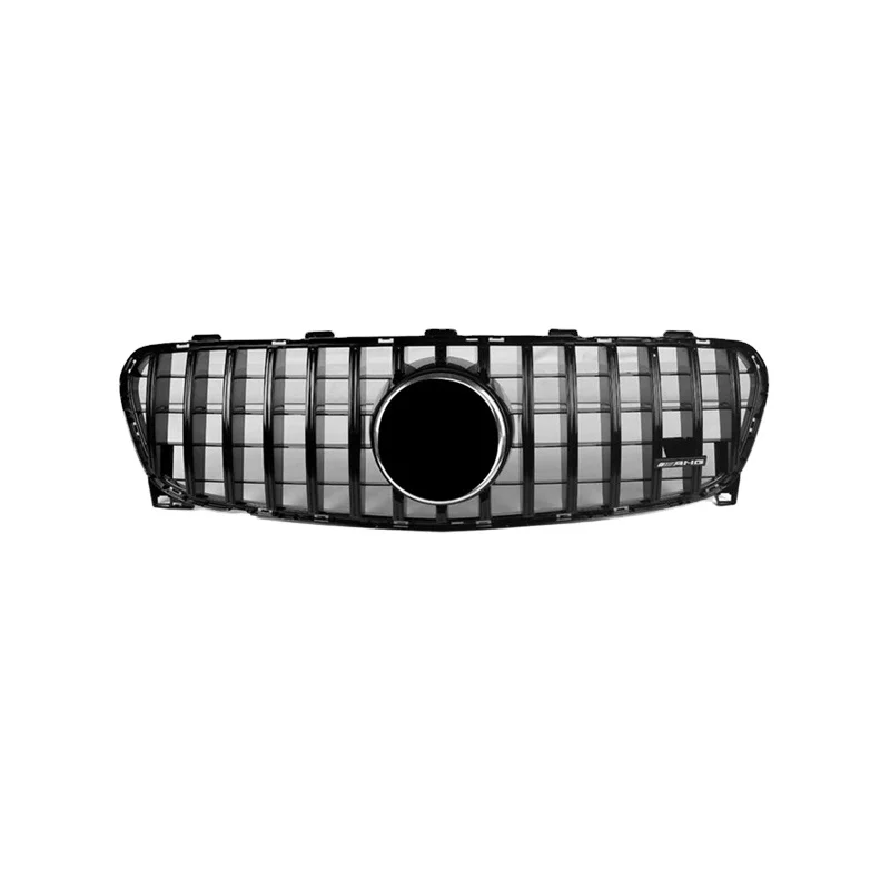 For GLA X156 Mesh Grilles 2017-2018 GLA200 GLA220 GLA260 ABS Material AMG GT Grills Replacement front grille front bumper
