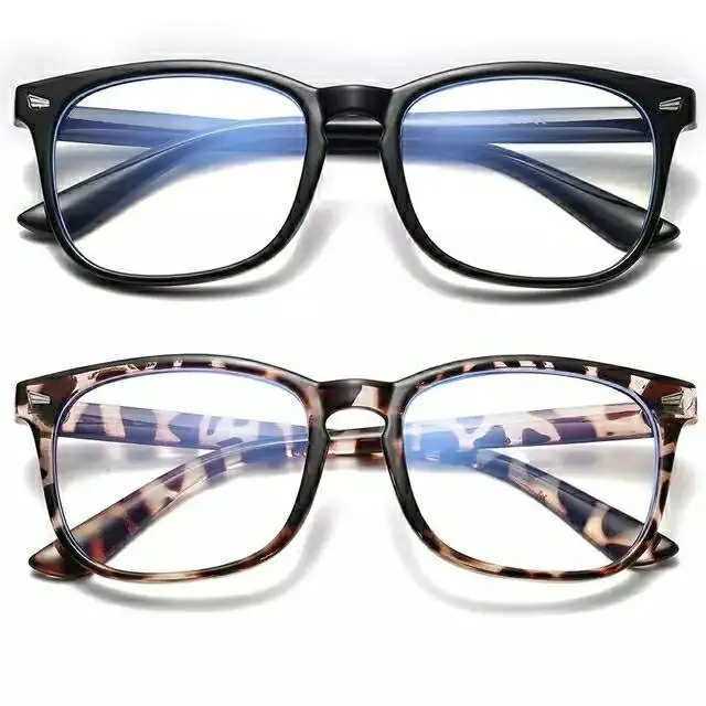 Retro big frame glasses frame male and female students with the same style anti-blue light radiation flat mirror