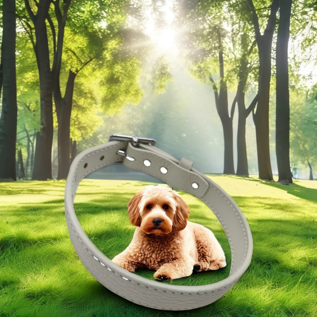 Custom Logo Luxury Waterproof Pet Collar with Litchi Pattern for Pet Safety Cow Leather Durable Adjustable Dog Leash Collar