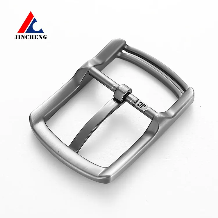 Custom Logo Simple Clip Reversible Pin Buckles Hardwares For Leather Belt Alloy 35mm Prong Buckle For Men