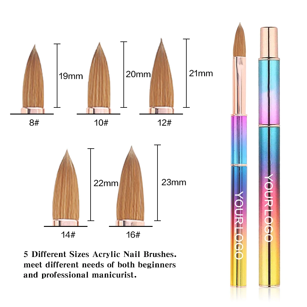 Top Quality Kolinsky Acrylic Nail Brush Nail Art Air Brush 100% Kolinsky Acrylic Nail Brush