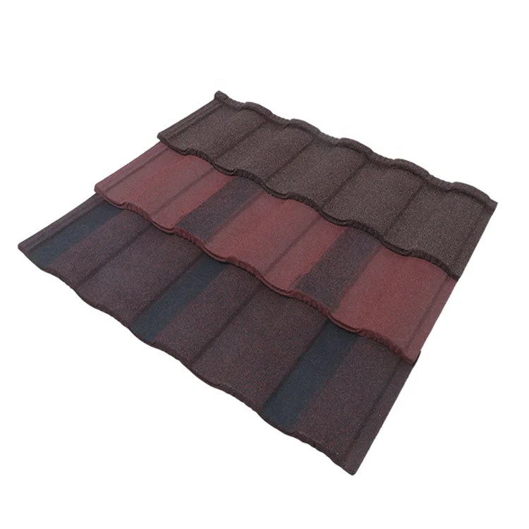 20th Anniversary Special Price Natural Stone Coated Metal Roofing Tiles Stamped OEM Shingle Black Spotted White Eurotile shingle