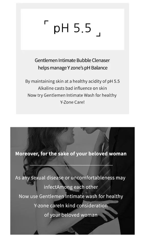 Korea beauty cosmetics Natural pH balance  for Men Rooicell Gentlemen Hypoallergenic Masculine Intimate  Wash for Y-zone  160ml