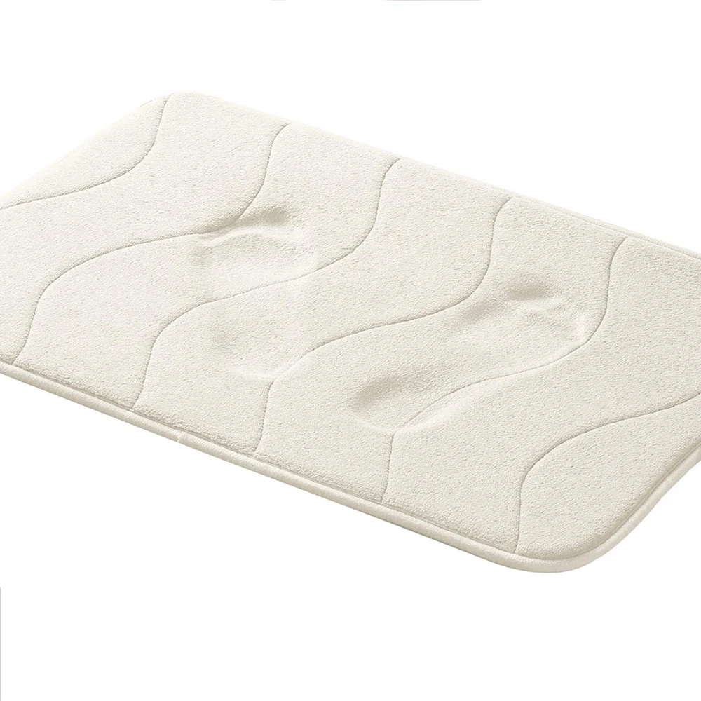 Горизонтальные полоски Memory Foam абсорбент мягкие удобные нескользящие банные Пол Дверной коврик из ПВХ для ванной