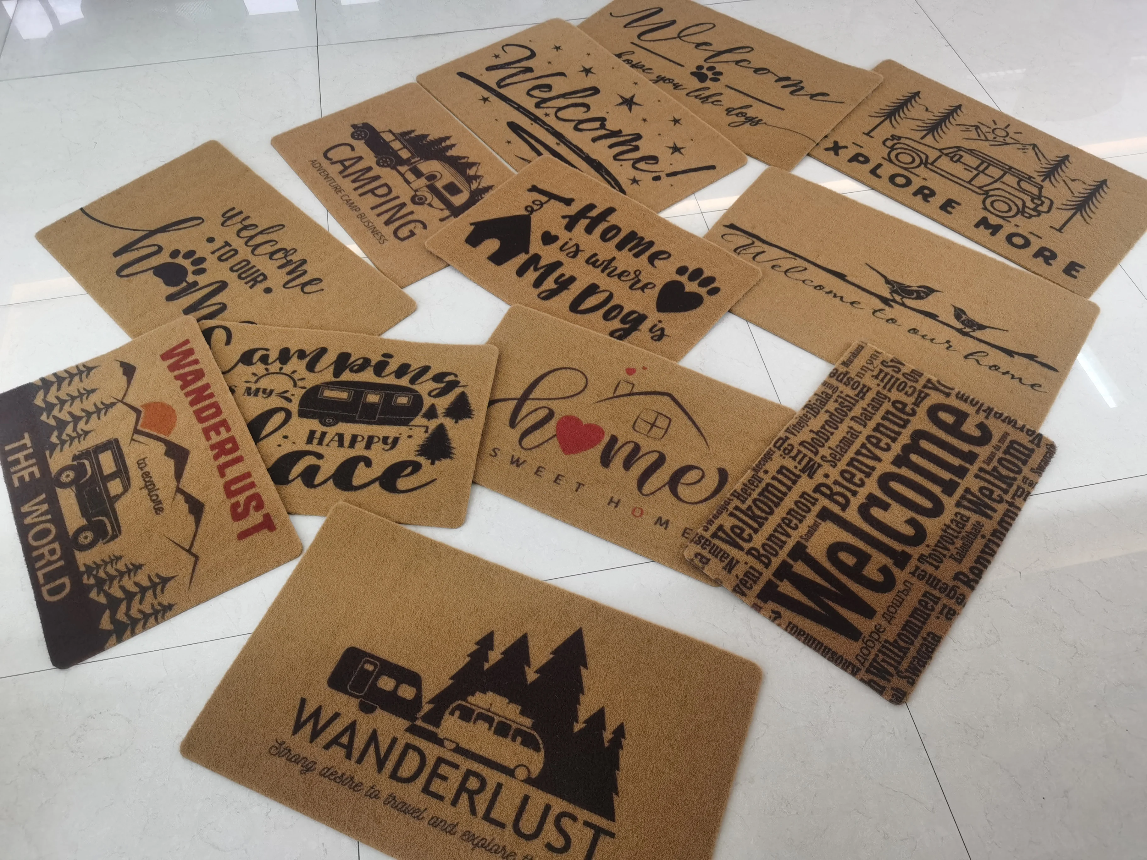 Rubber Entranc Mat Artificial Coconut Coir Fiber Floor Mat Custom Door Mat