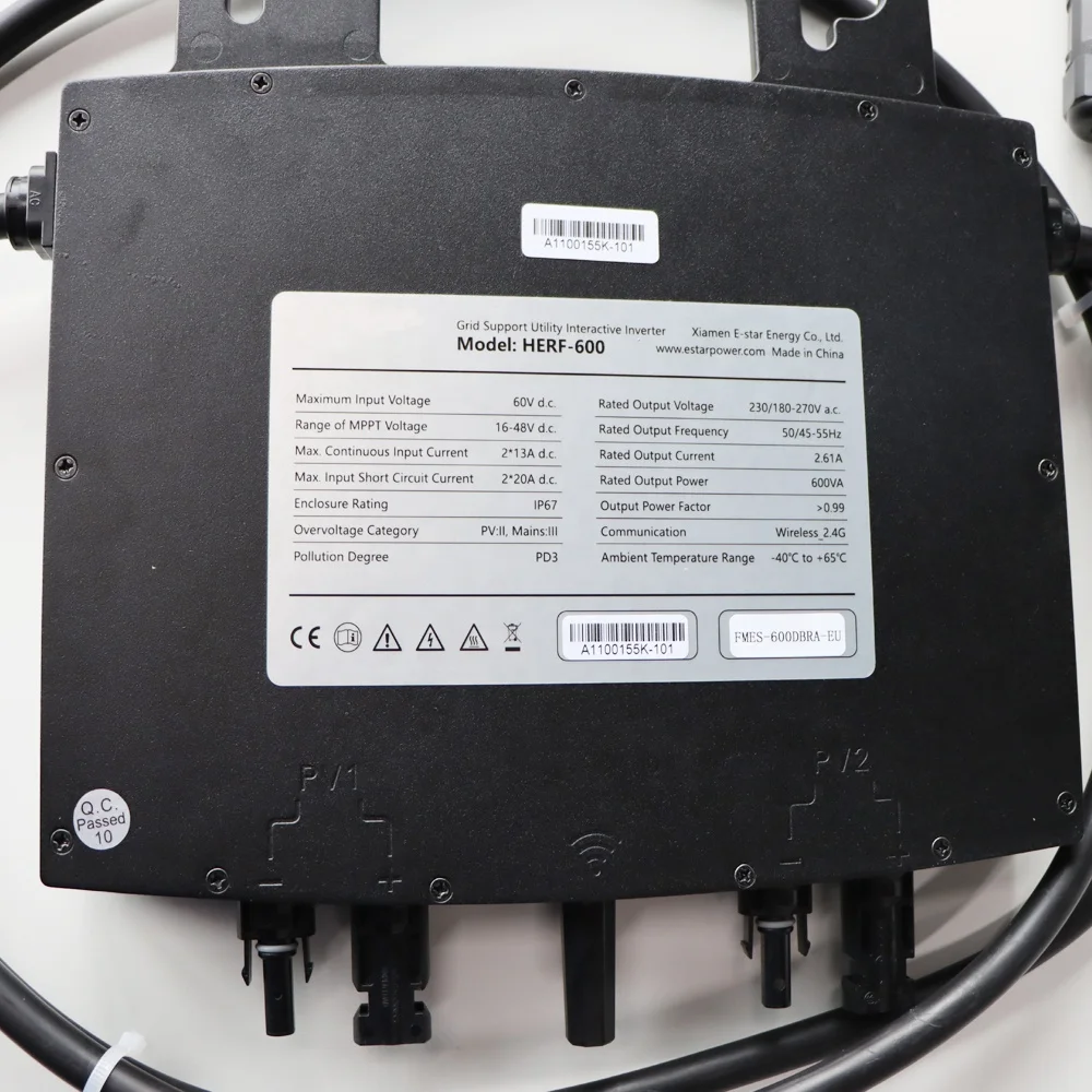 600W Balcony Complete Inverter On Grid Tie Solar Panel System Micro Inverter