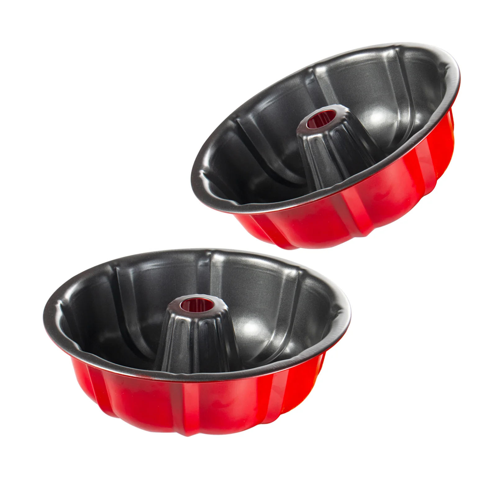 Cost Effective Baking Pan 9.5 Inch 10 Inch Red Gray Bundt Cake Bread Pan Nonstick Pan